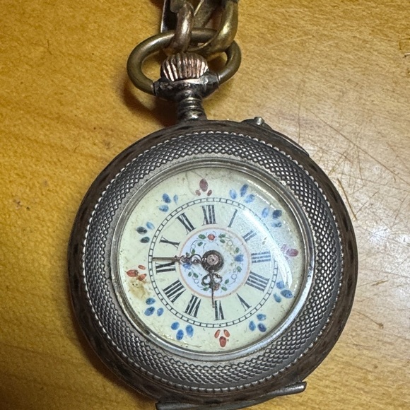 Vintage Pocket Watch with Black Strap - Picture 2 of 7